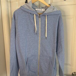 Kinetix XL Blue Casual Luxury Full-Zip Hoodie Made in USA